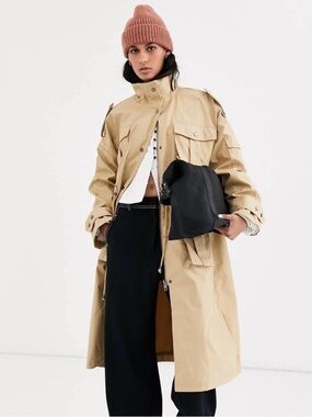 Utility Beige Trench Coat - Women